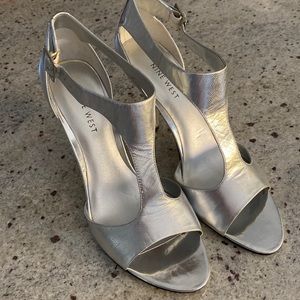 Silver color heels